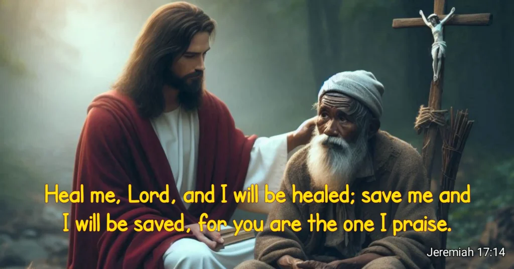 Jeremiah 17:14 - "Heal me, Lord, and I will be healed; save me and I will be saved, for you are the one I praise.’’