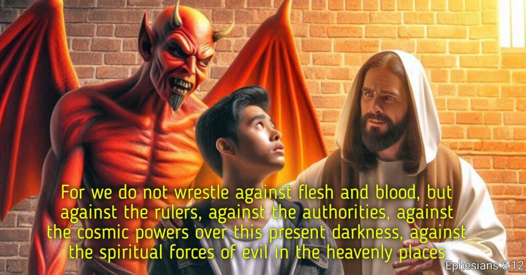 "For we do not wrestle against flesh and blood, but against the rulers, against the authorities, against the cosmic powers over this present darkness, against the spiritual forces of evil in the heavenly places, Ephesians 6:12