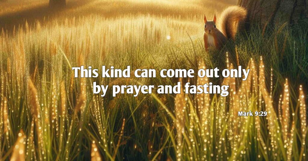 This kind can come forth by nothing, but by prayer and fasting. (Mark 9:29)