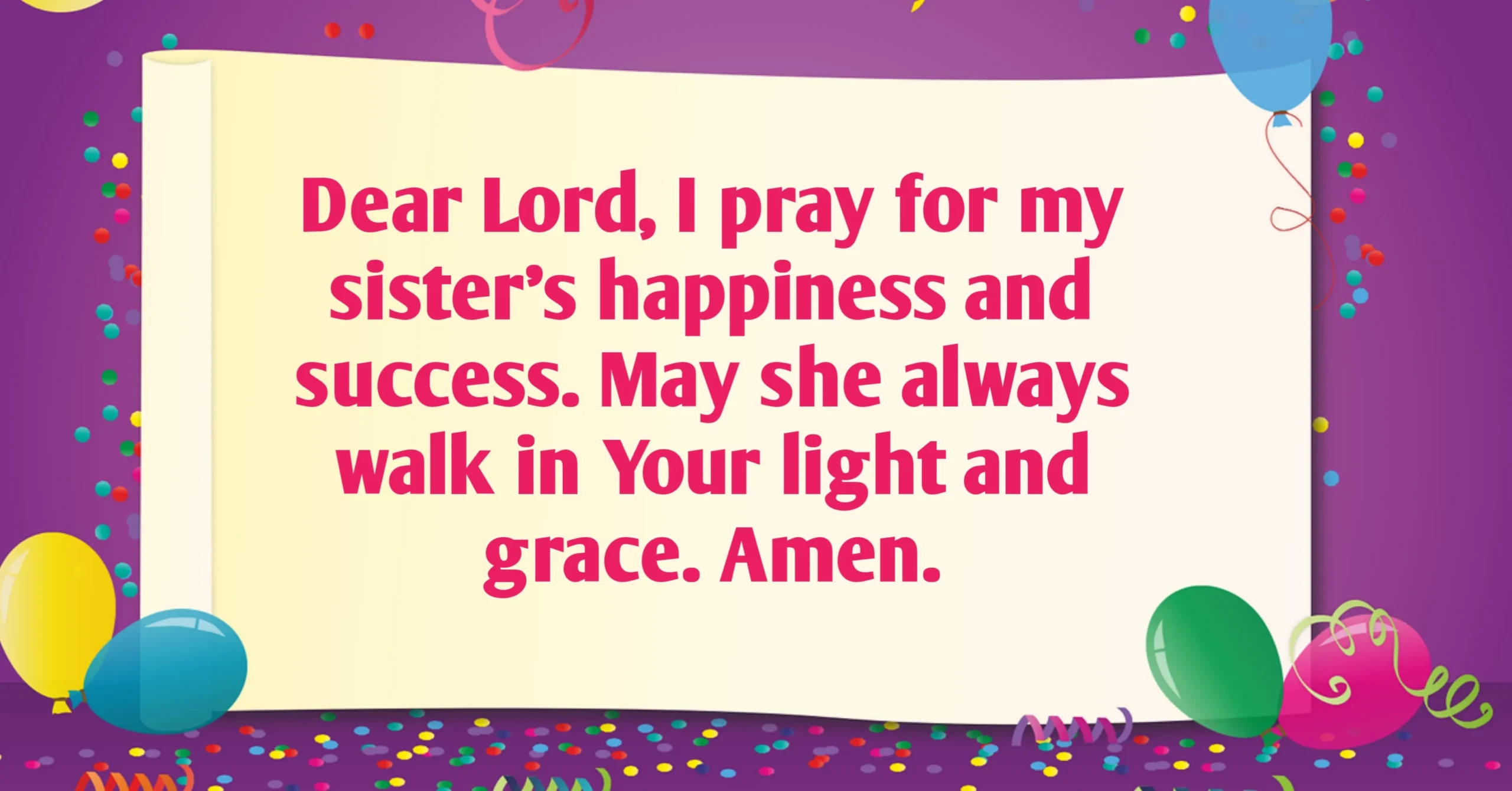 Birthday Prayer for My Sister