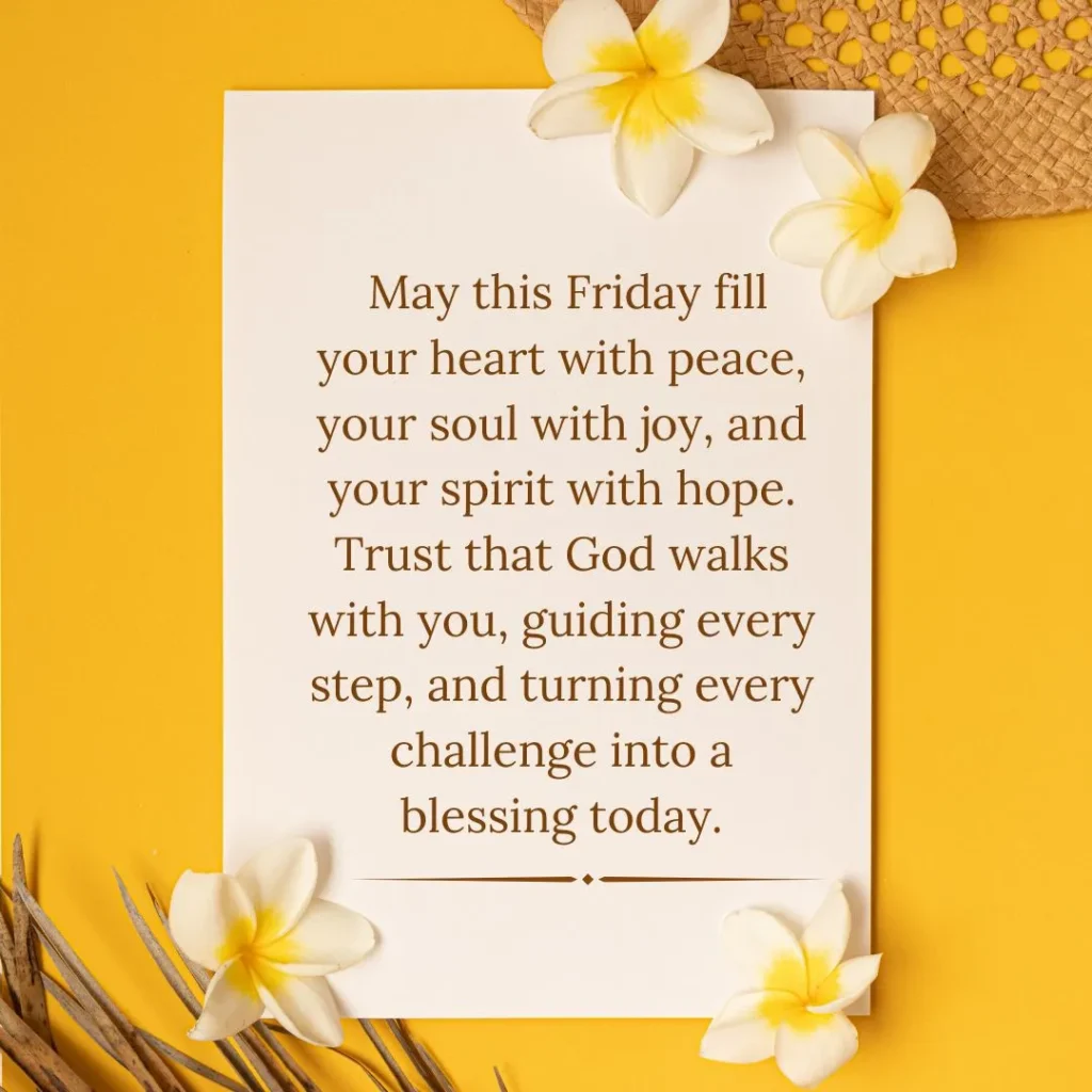 Friday Blessings image with inspirational prayers and quotes to uplift your spirit and share meaningful blessings