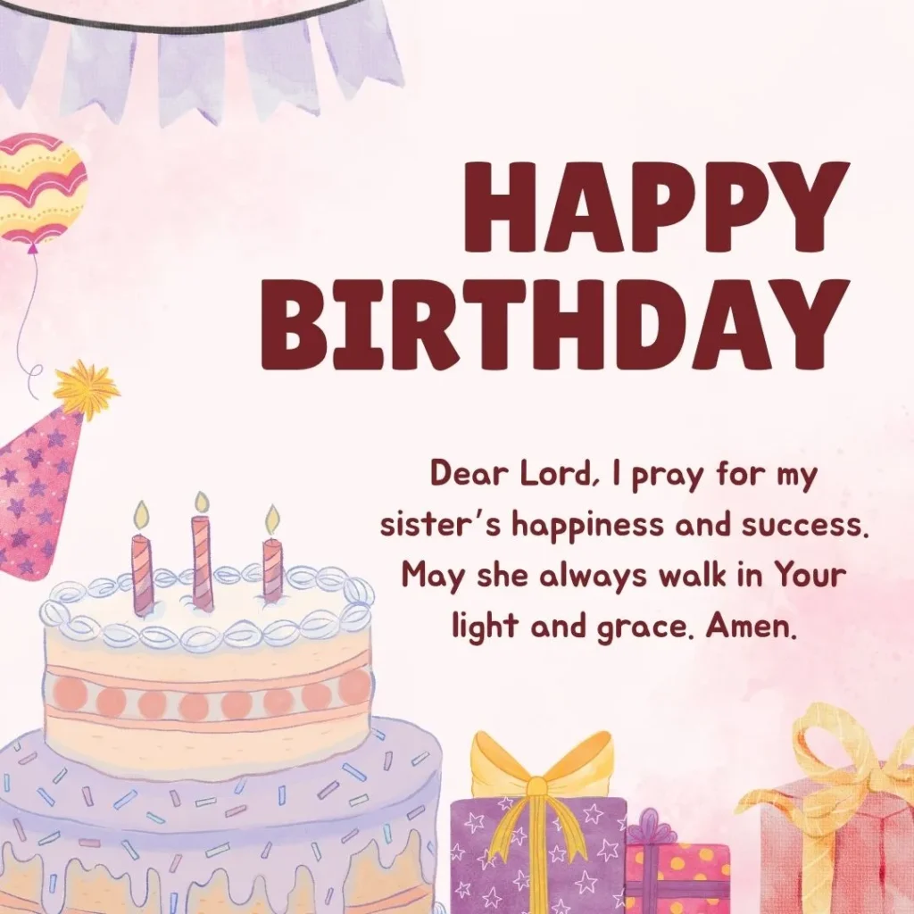 Happy Birthday Prayer for My Sister