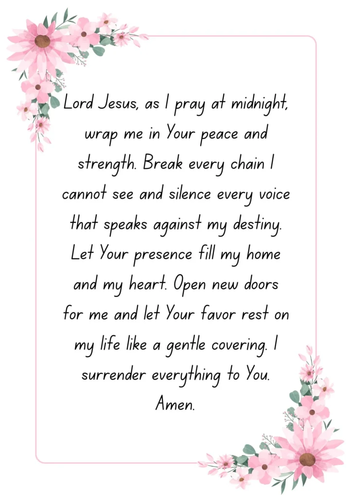 midnight prayer for breakthrough