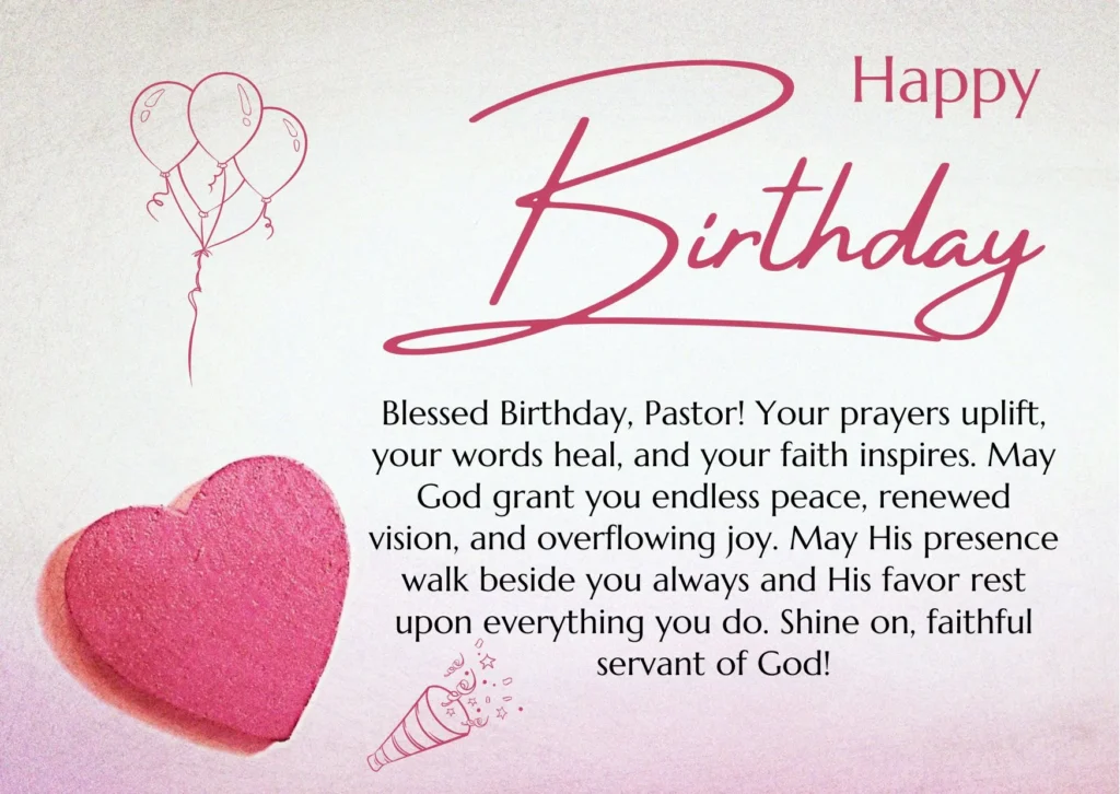 Happy birthday wises for pastor