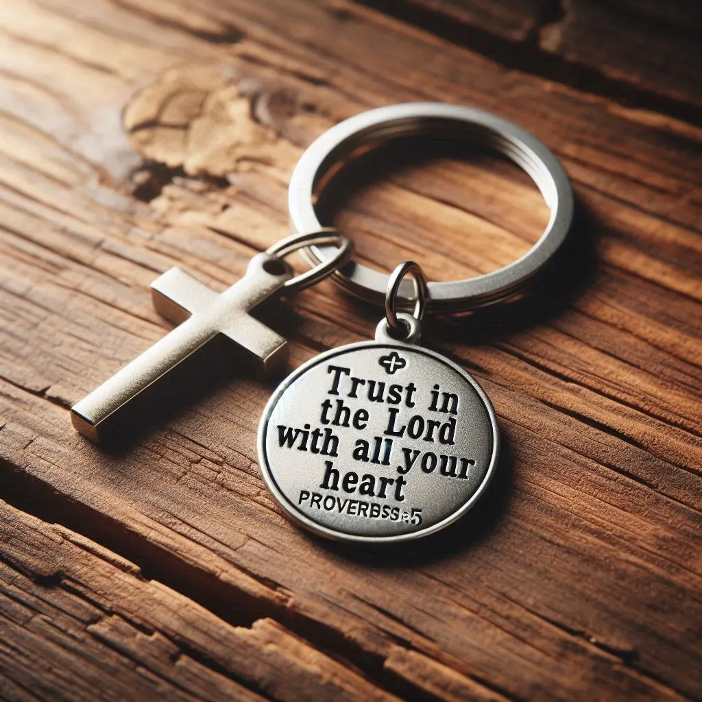 Bible Verse Keychains Proverbs 3:5