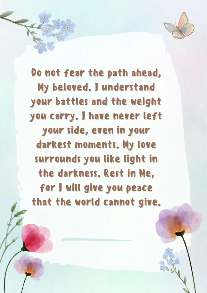 Love letter from Jesus assuring eternal love, guidance, and unbreakable connection with His chosen ones