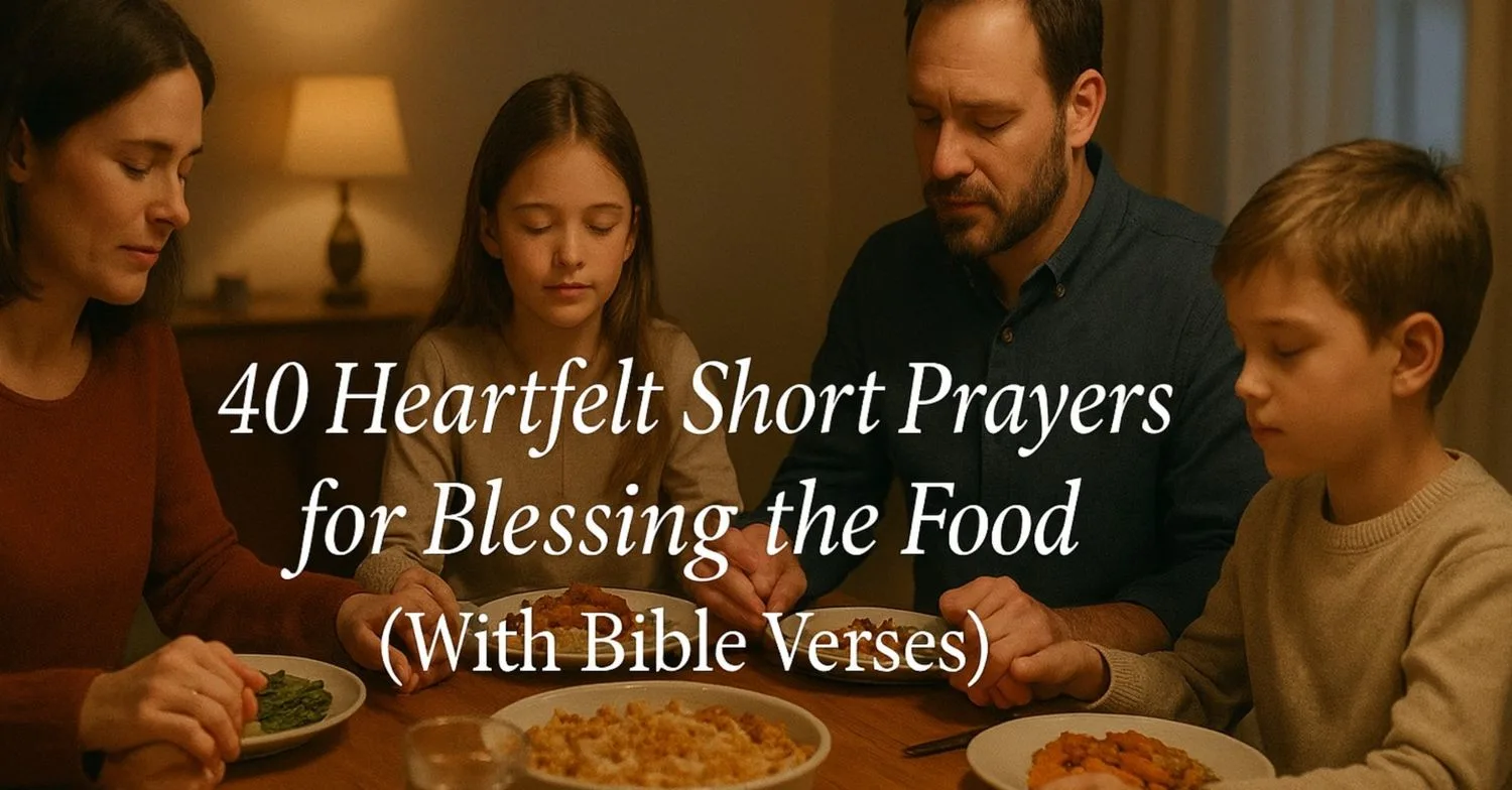 40 Heartfelt Short Prayers for Blessing the Food (With Bible Verses)