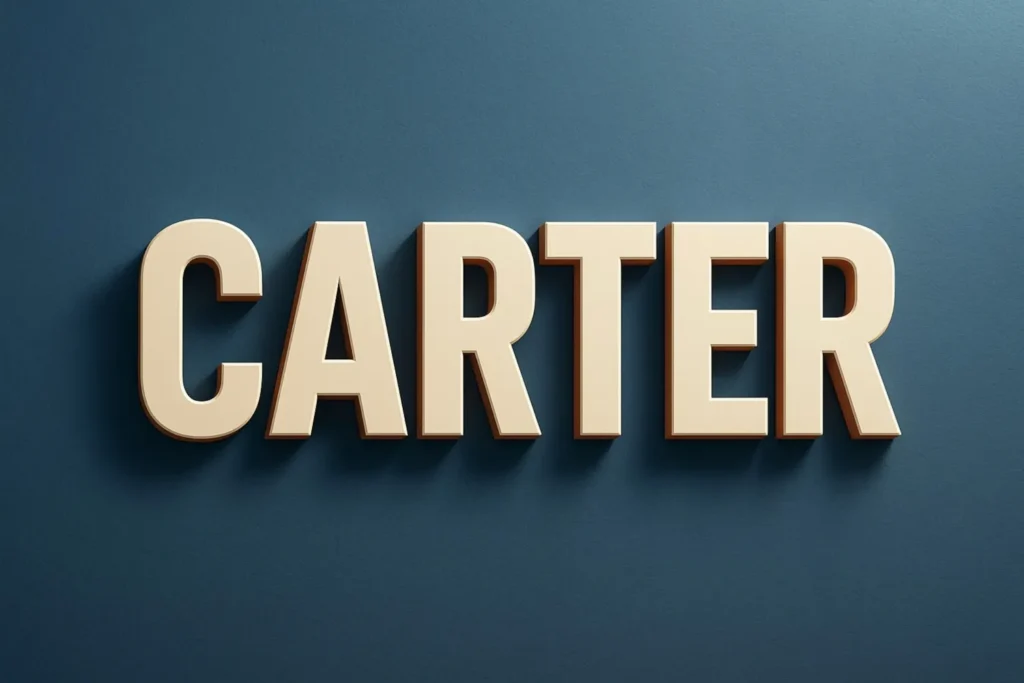 Biblical Meaning of the Name Carter