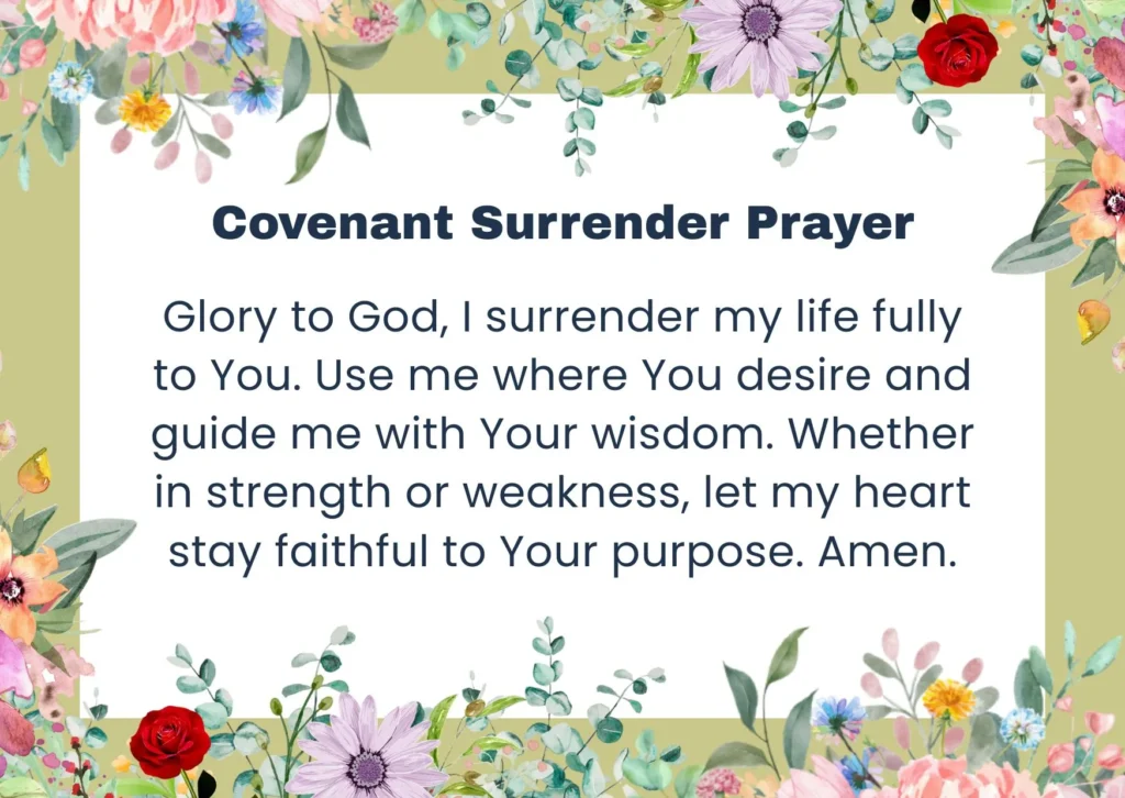 Covenant Surrender Prayer