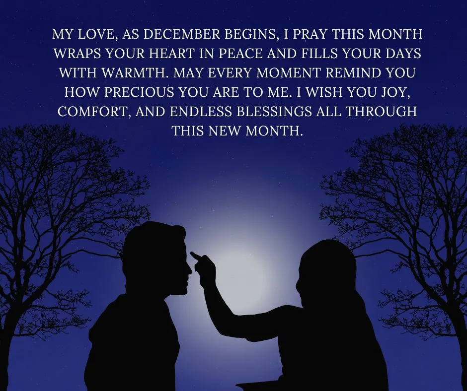 December New Month Wishes to My Love