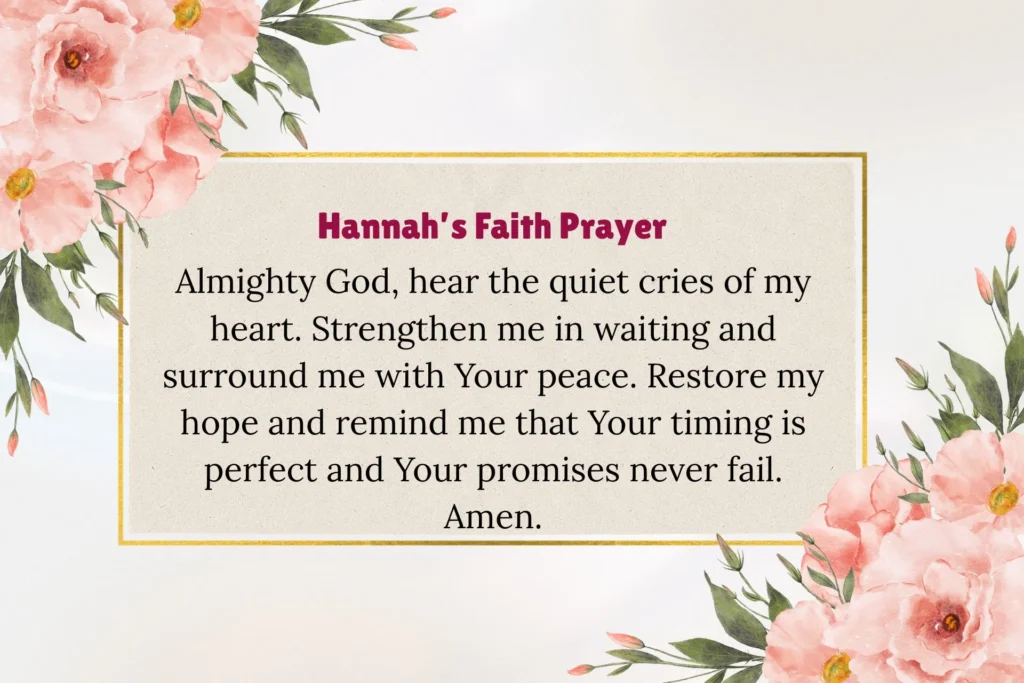 Hannah’s Faith Prayer
