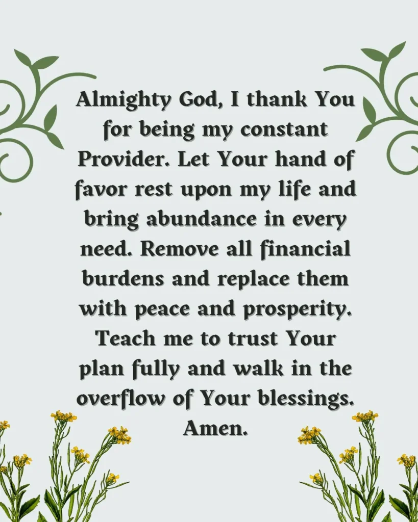 Prayer For Money Blessing