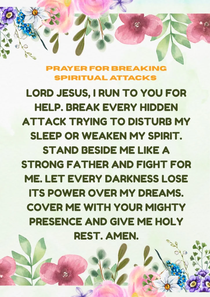 Prayer for Breaking Spiritual Attacks