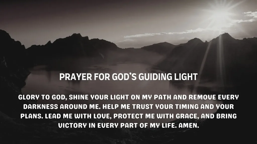 Prayer for God’s Guiding Light