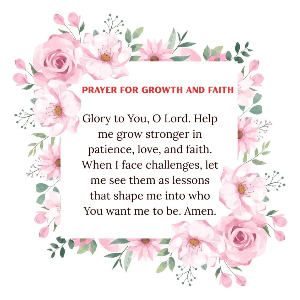 Prayer for Growth and Faith