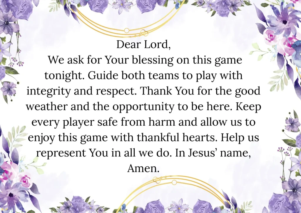 Prayer for Athletes