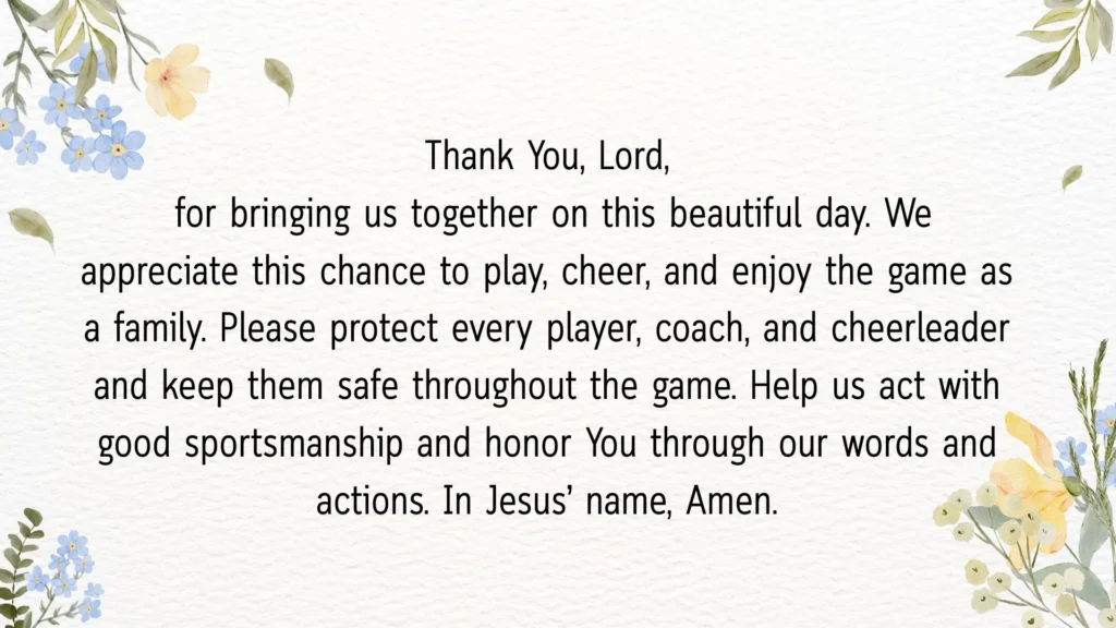 Prayers for Athletes