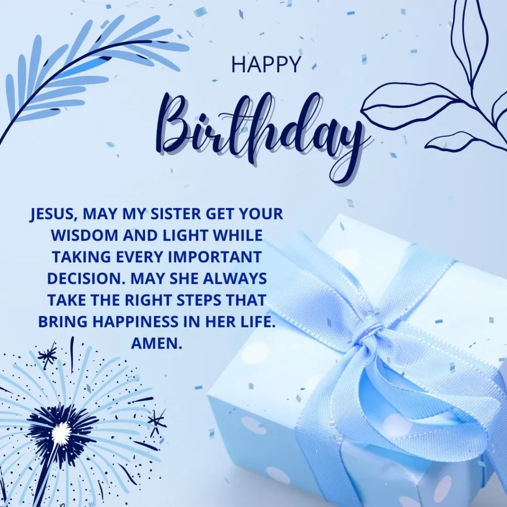 Birthday Prayer for Sister