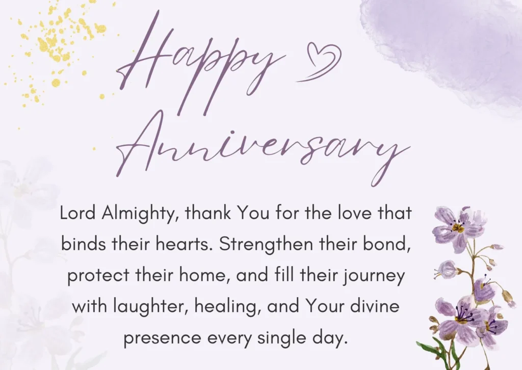 Happy Anniversary Prayer