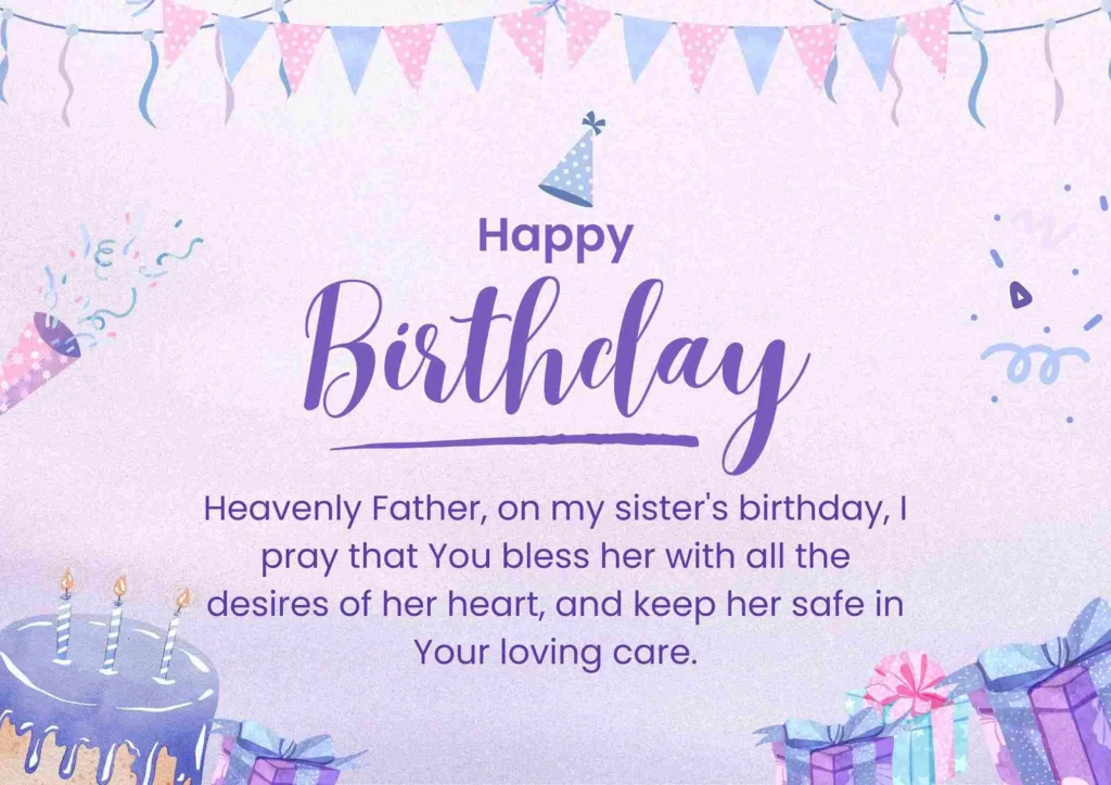 Birthday Prayer for Sister