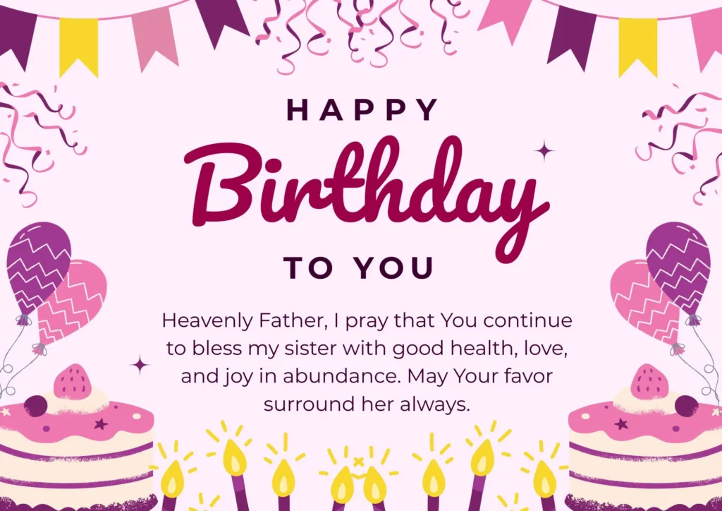 Birthday Prayer for My Sister