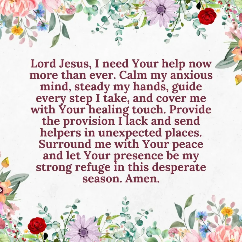 prayer for immediate help from God