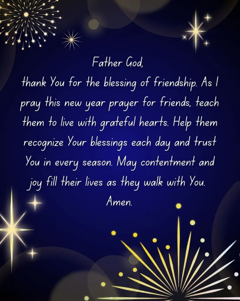 New Year Prayer for Friends