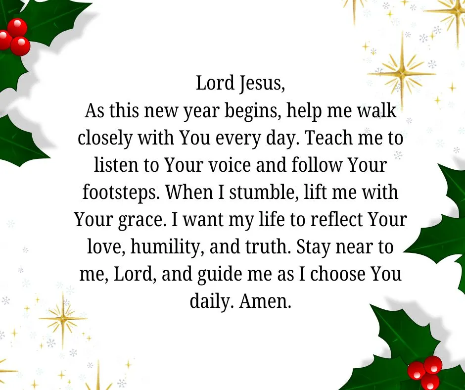 New Year Prayer for Walking with Jesus Daily