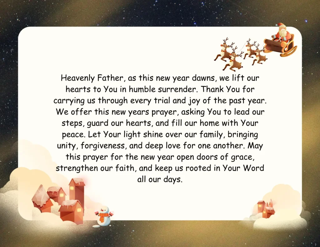 New Year Prayer for Family
