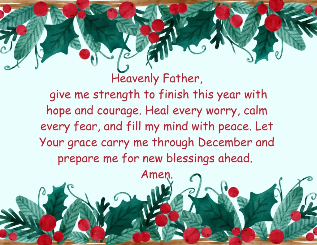 Prayer Points for the Month of December