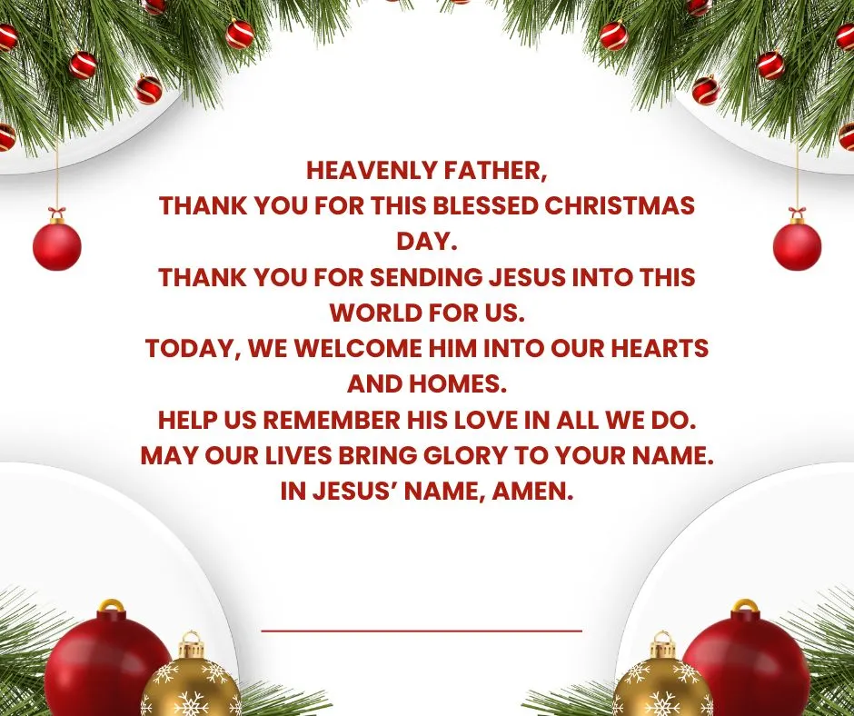 Prayer for Christmas Day to Welcome Jesus