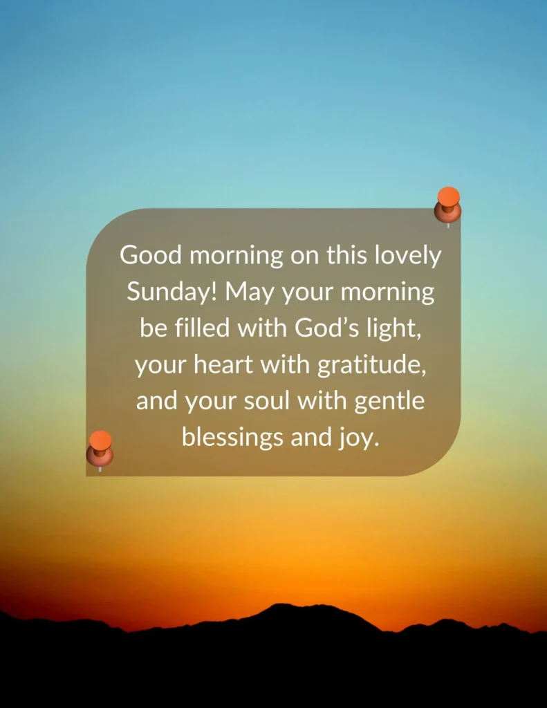 Sunday morning blessings