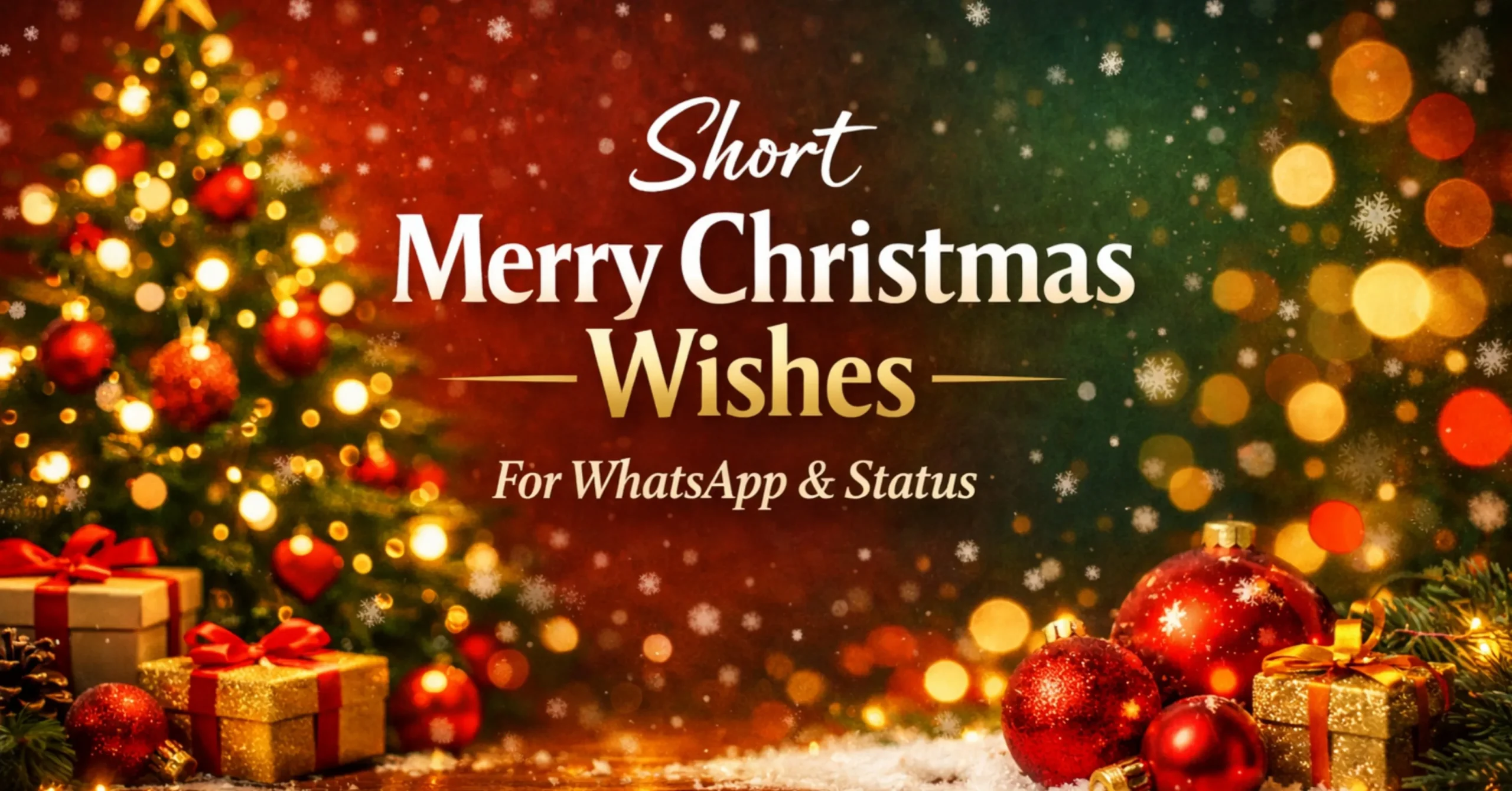 Short Merry Christmas Wishes for WhatsApp & Status