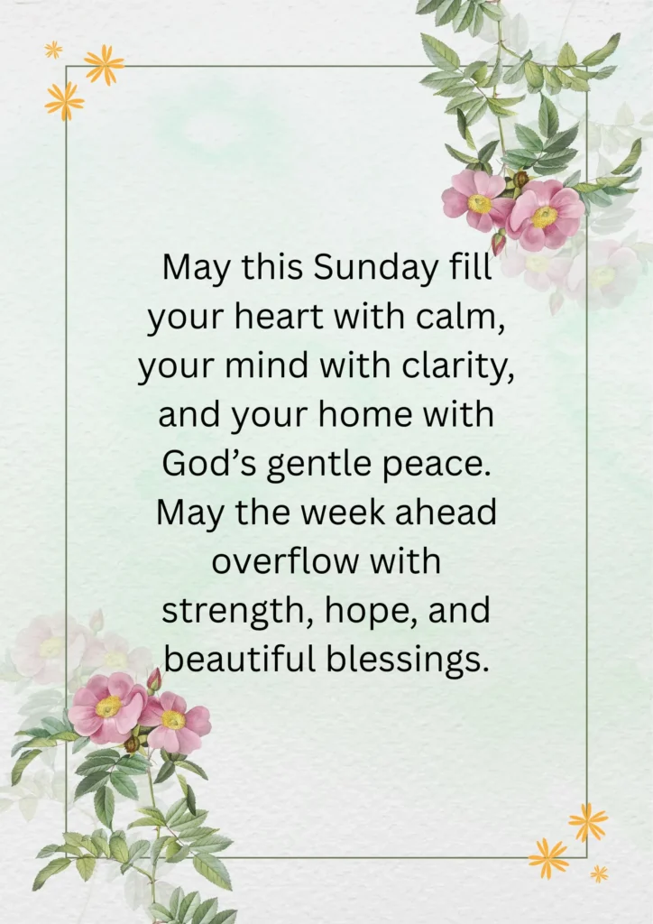 Sunday Blessings And Prayer for Friends