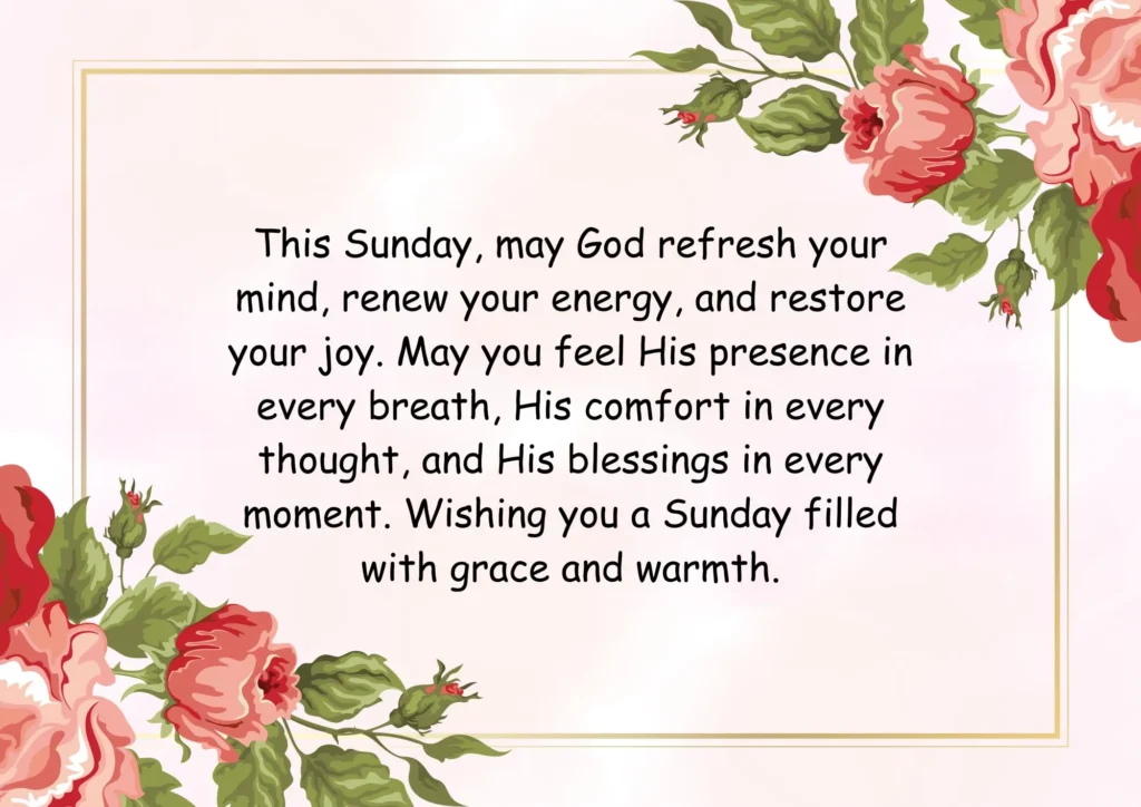 Good Morning Sunday Blessing Prayers