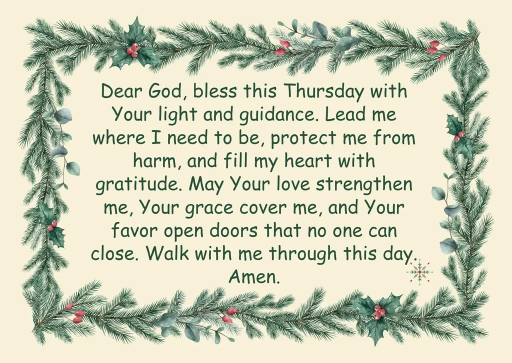 Thursday Morning Prayers 