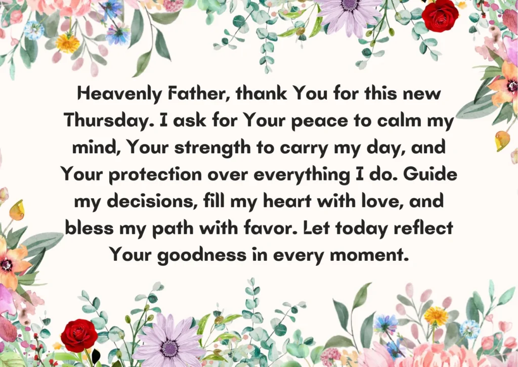 Thursday Morning Prayers for Strength & Peace