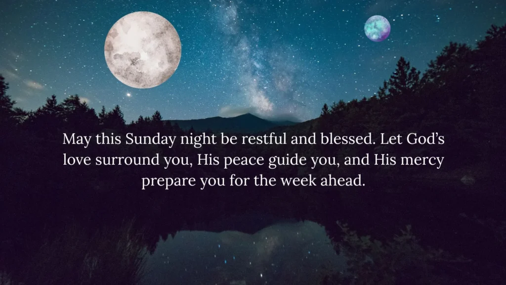 sunday good night message