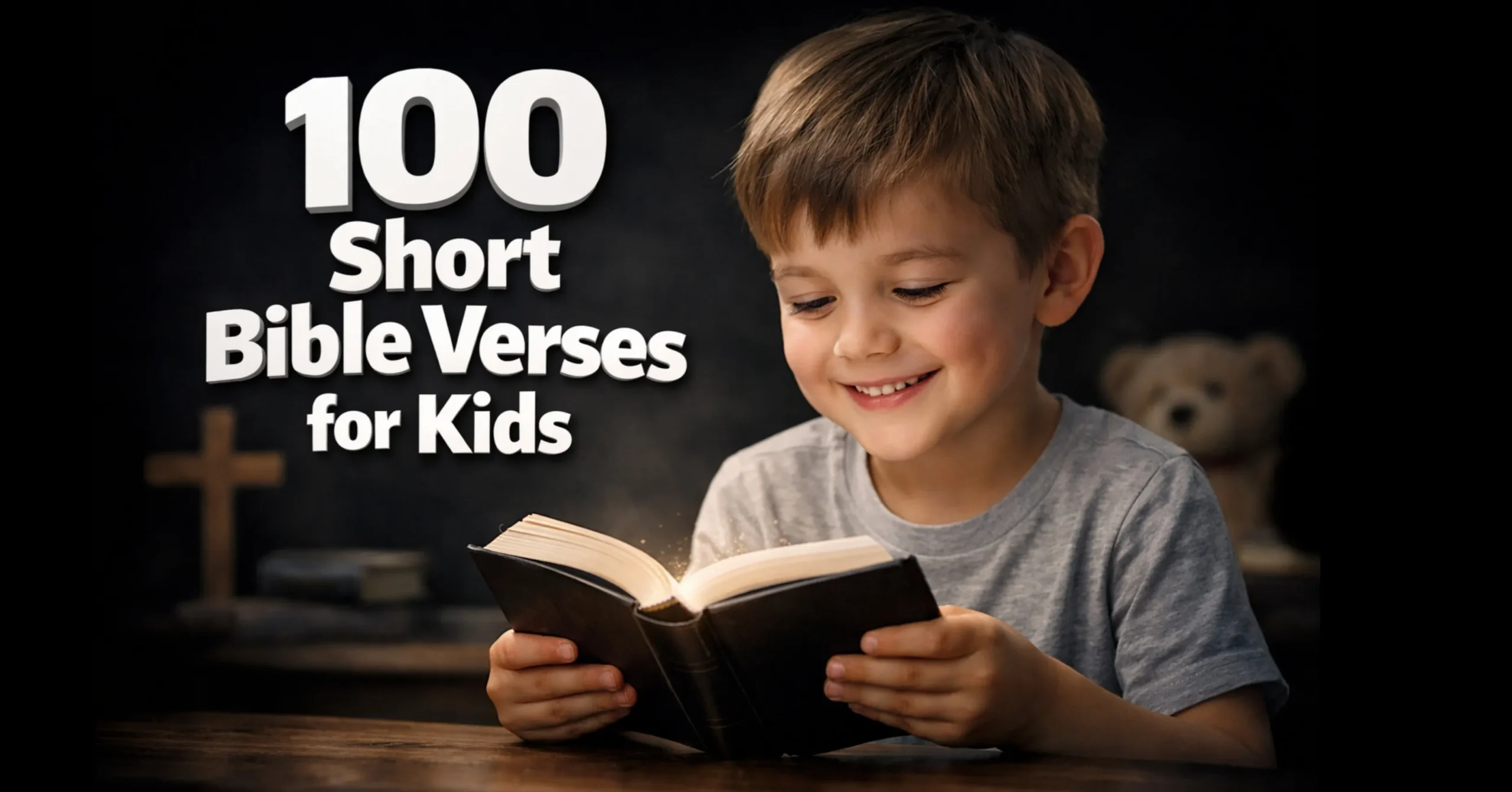Short Bible verses for kids displayed in colorful, easy-to-read text for memorization and learning about God’s love.