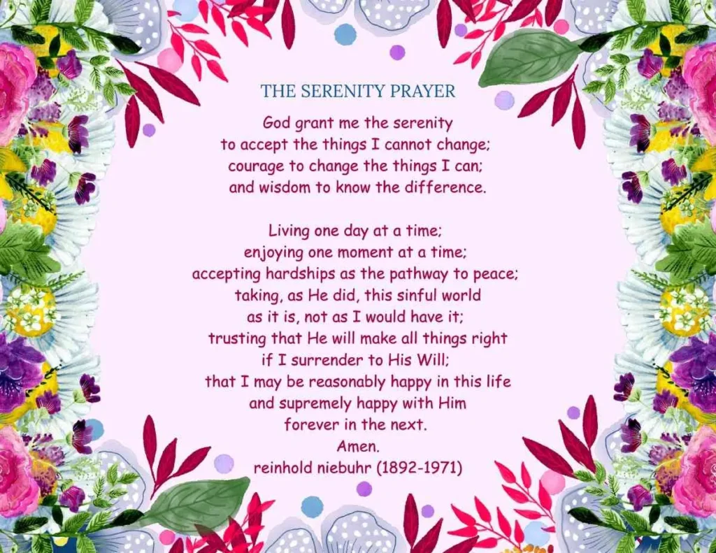 God Grant Me the Serenity Prayer