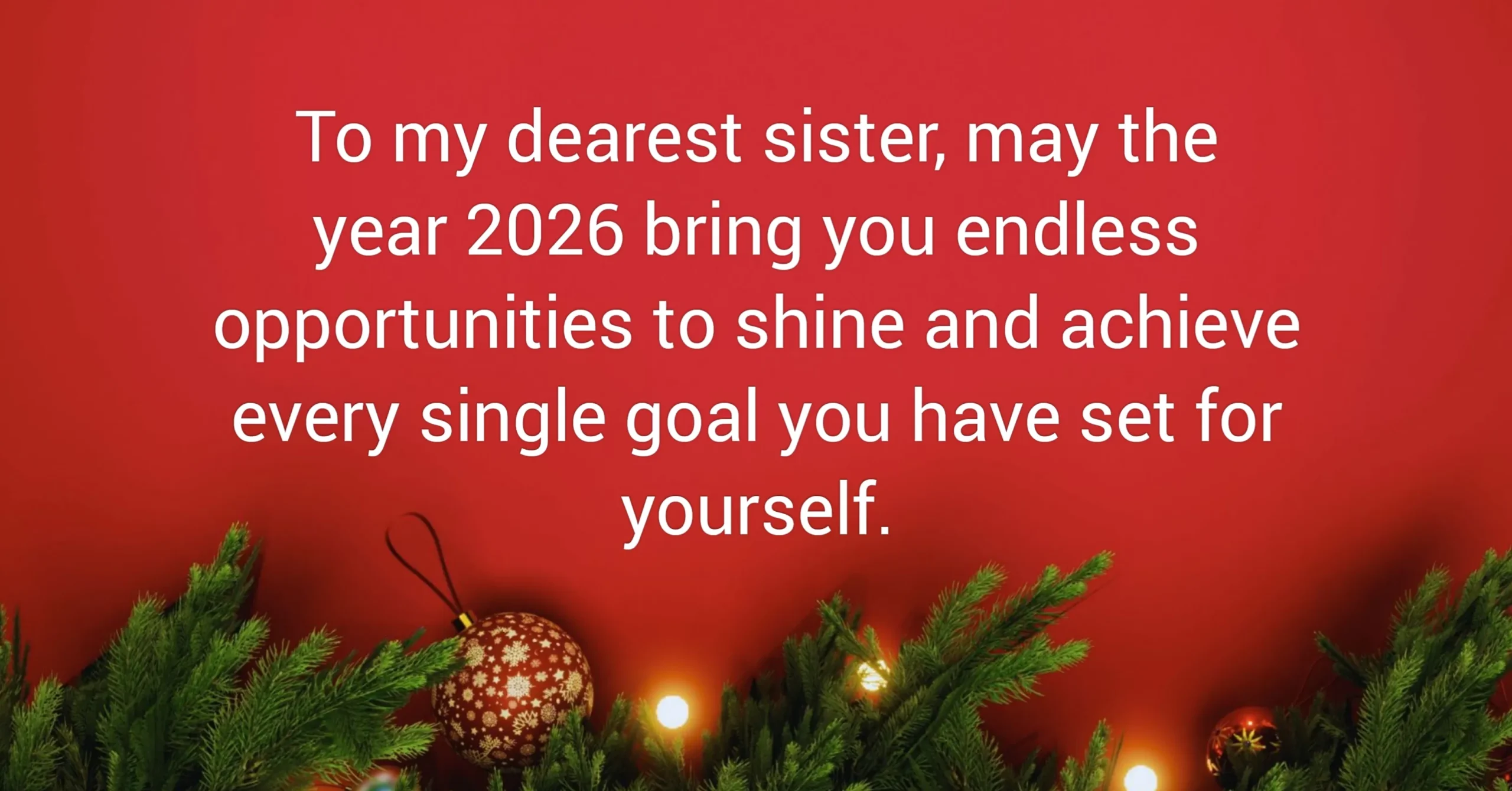 Happy New Year Wishes for Sister