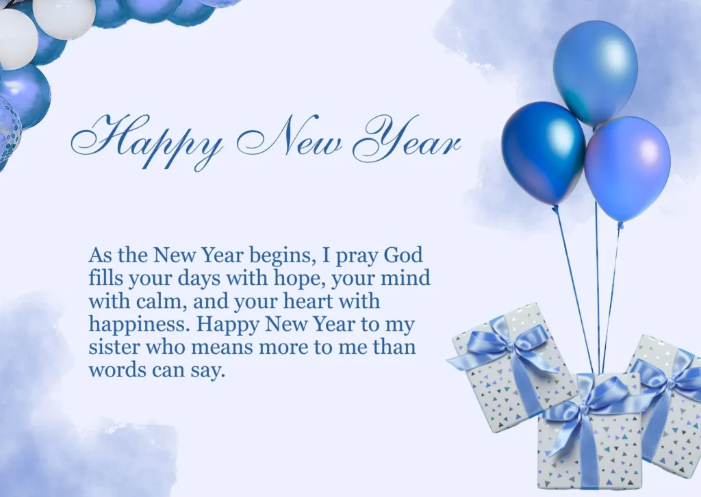 New Year Wishes for Sister