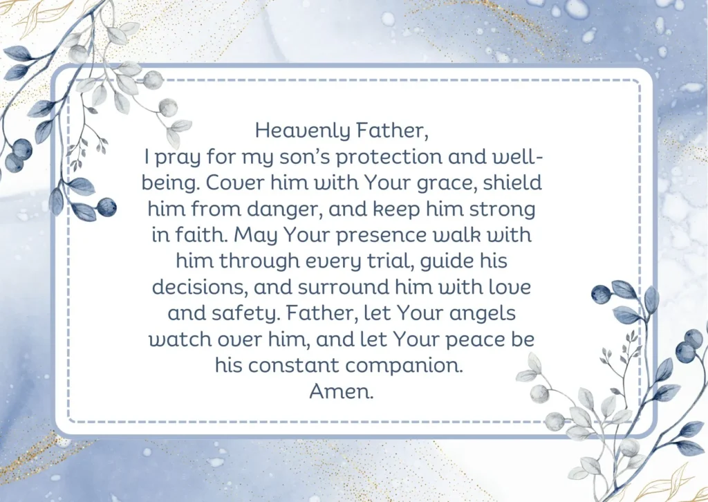 Prayer for My Son’s Protection