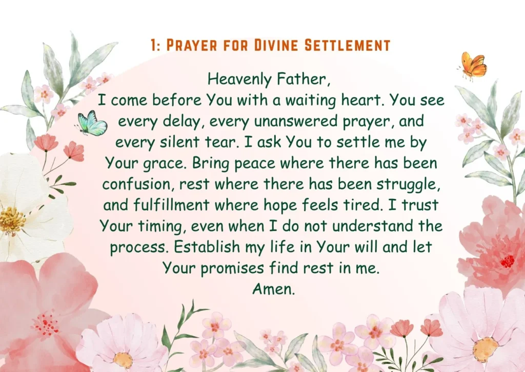  Prayers for Divine Settlement 