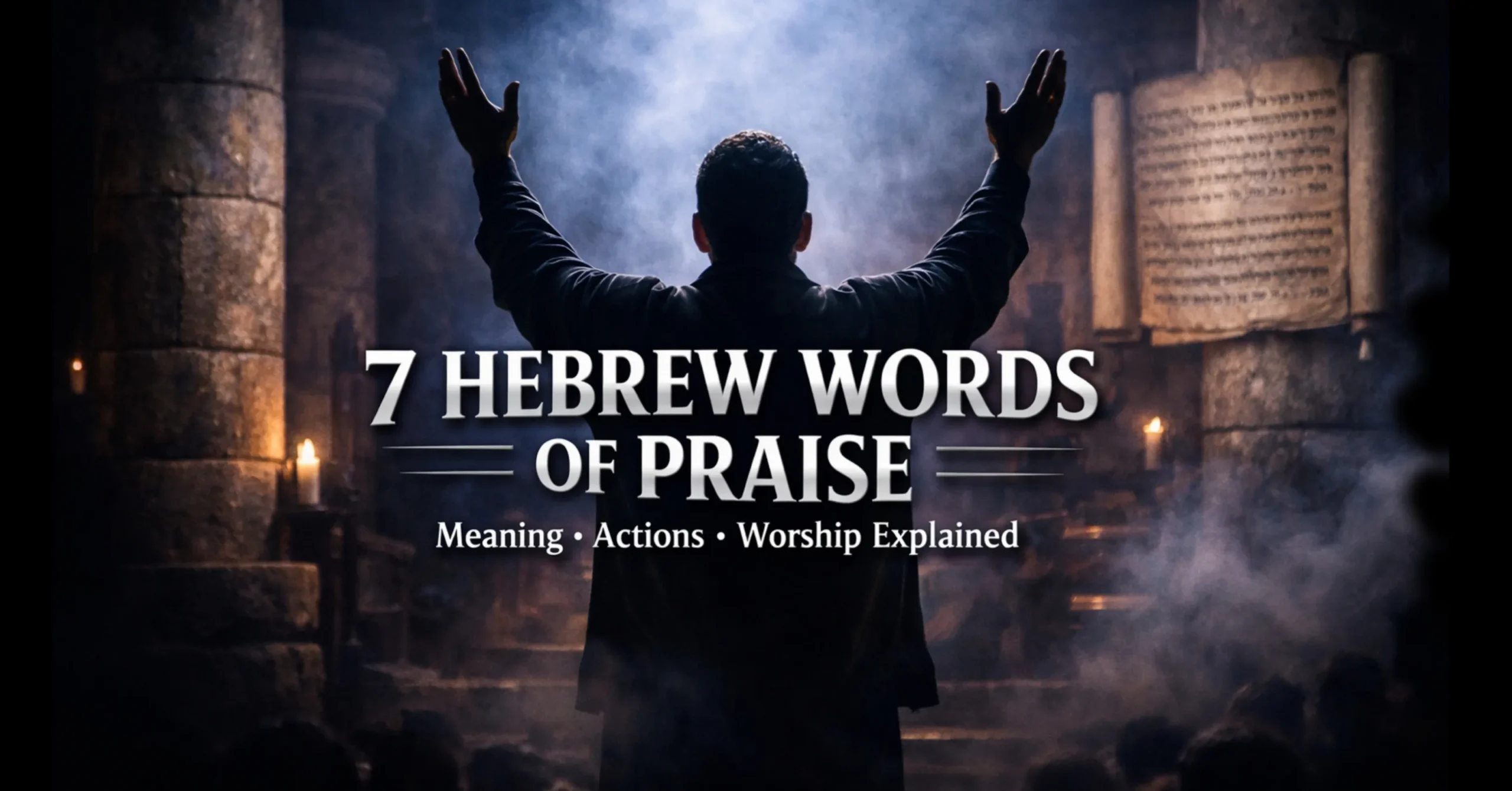 7 Hebrew Words of Praise in the Bible – Yadah, Todah, Barak, Halal, Zamar, Tehillah, Shabach explained for biblical worship