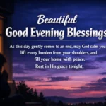 Beautiful good evening blessings images and quotes 2026 with peaceful Christian evening message
