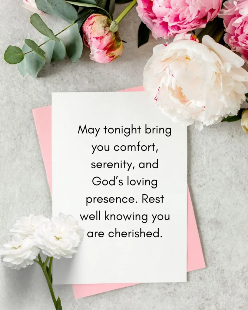Good evening blessings image bringing comfort serenity and God’s loving presence