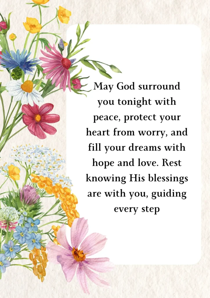 Good evening blessings evening prayer image for calm soul renewed spirit and God’s care