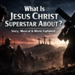 what is jesus christ superstar about – stage musical scene with actors portraying Jesus and Judas
