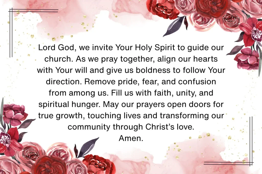 church growth strategies prayer for unity and Holy Spirit led church growth